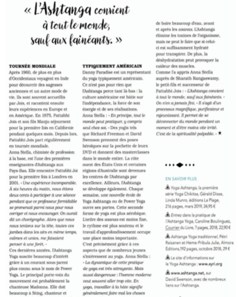 Caroline BOULINGUEZ et l’Ashtanga Yoga dans YOGA MAGAZINE