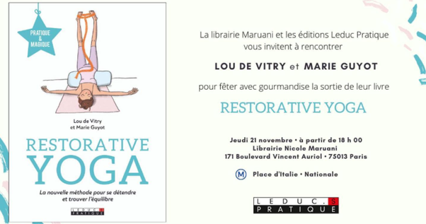 Livre : « Restorative Yoga » – aux éditions LEDUC