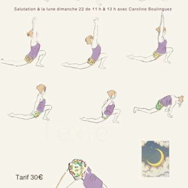 salutation a la lune, pranayama, meditation bija mantra